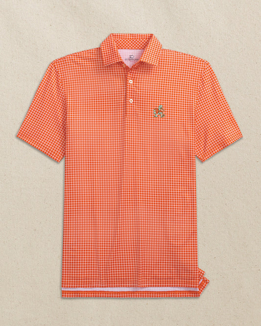 Miami Sebastian the Ibis Driver Dunes Edge Plaid Polo